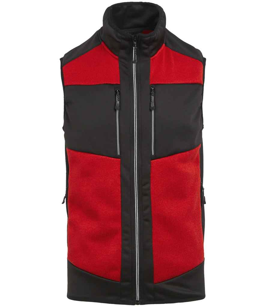 Regatta E-Volve Knit Effect Stretch Bodywarmer - Classic Red/Black